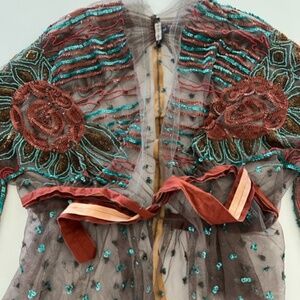 Rozae Nichols sheer beaded layering top